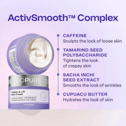 GOPURE Total Tighten & Lift Facial Trio - Eye Gel, Neck Cream, Anti Wrinkle Moisturizer